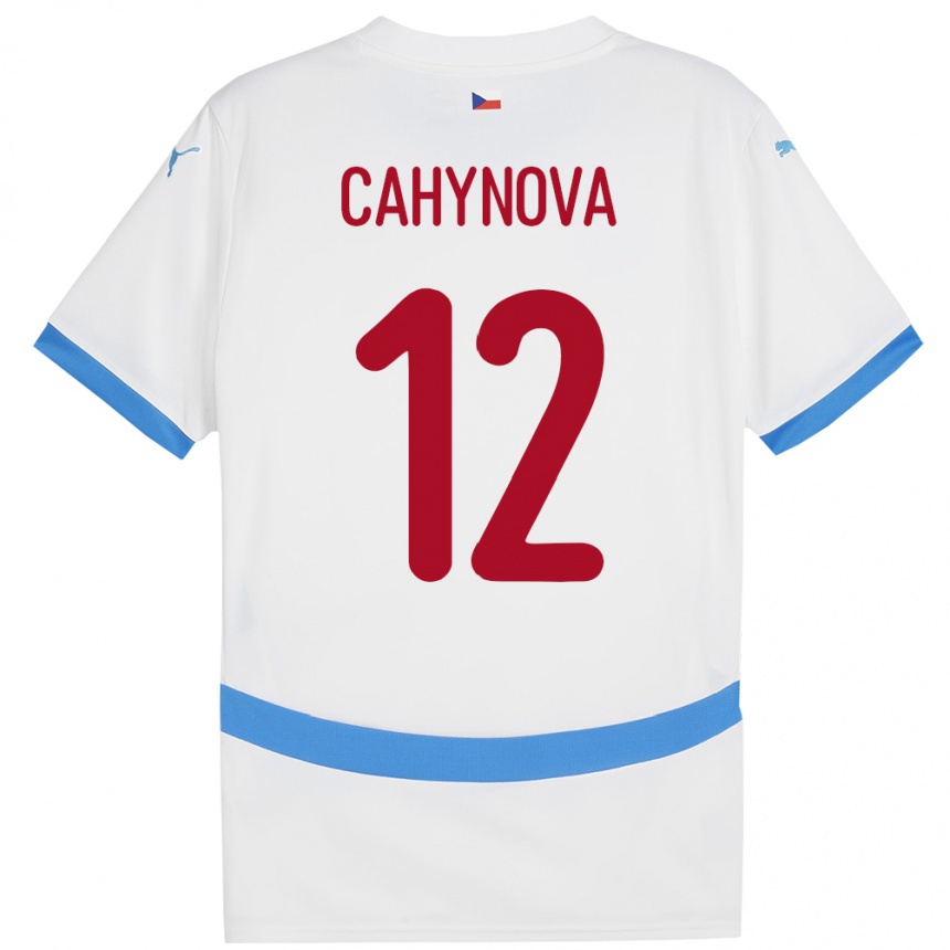 Niño Fútbol Camiseta Chequia Klára Cahynová #12 Blanco 2ª Equipación 24-26