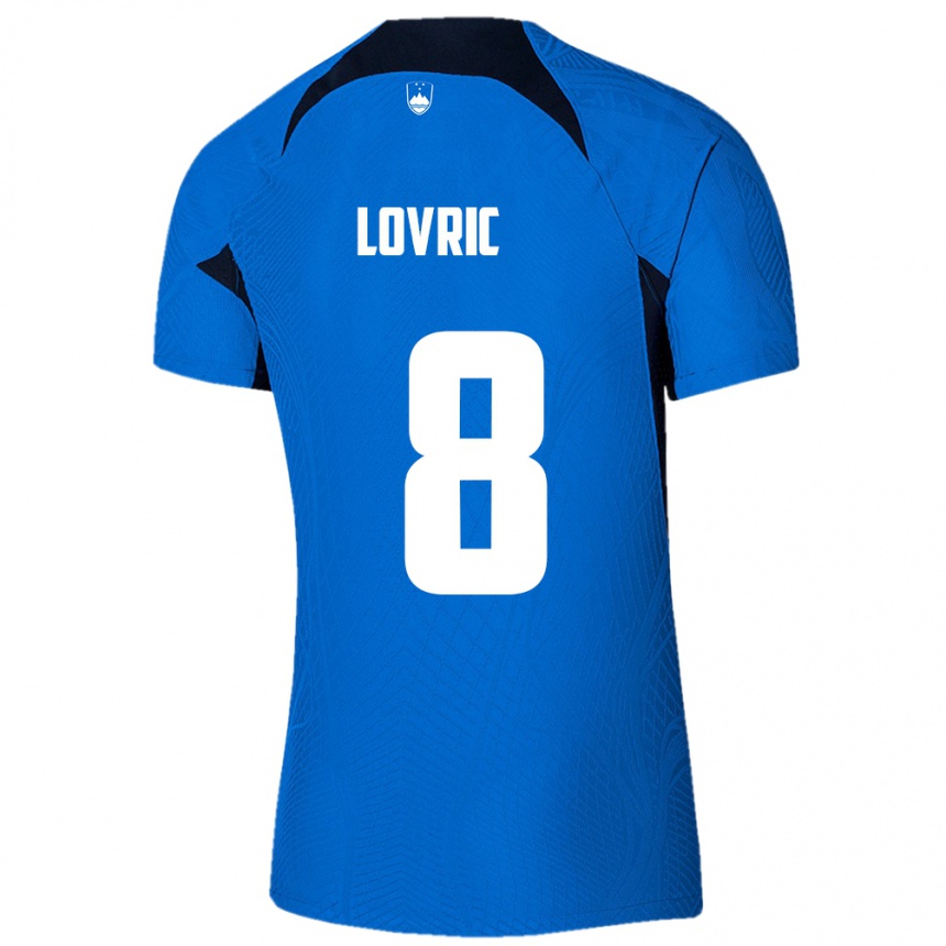 Niño Fútbol Camiseta Eslovenia Sandi Lovric #8 Azul 2ª Equipación 24-26