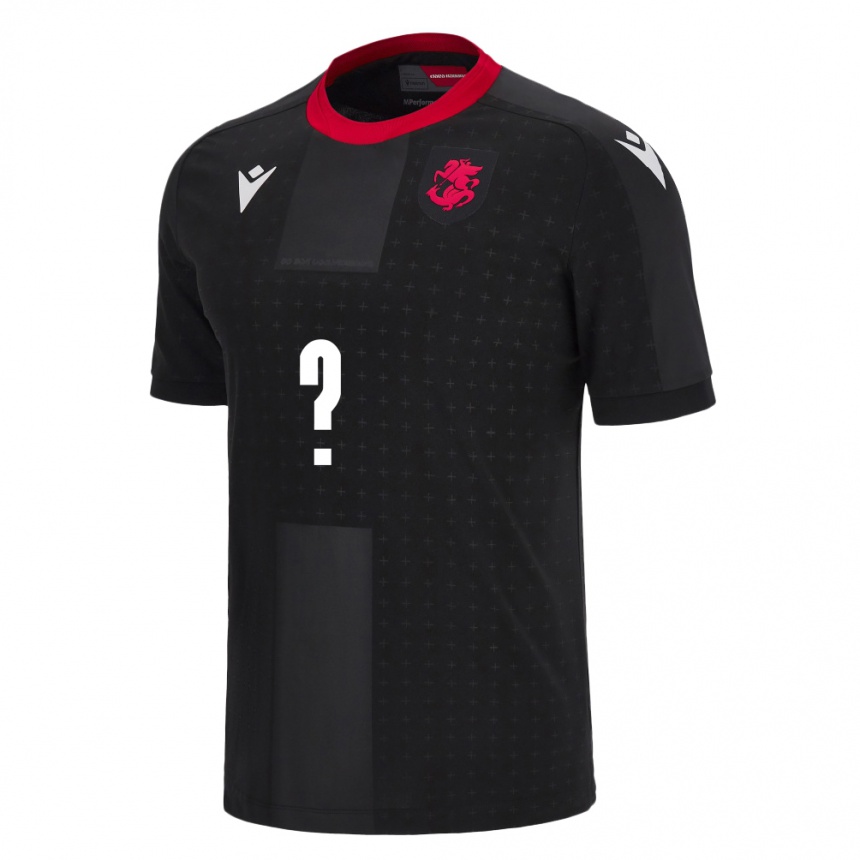 Niño Fútbol Camiseta Georgia Natela Tsopsarta #0 Negro 2ª Equipación 24-26