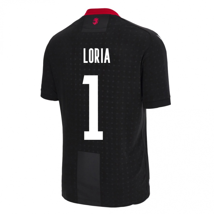 Niño Fútbol Camiseta Georgia Giorgi Loria #1 Negro 2ª Equipación 24-26