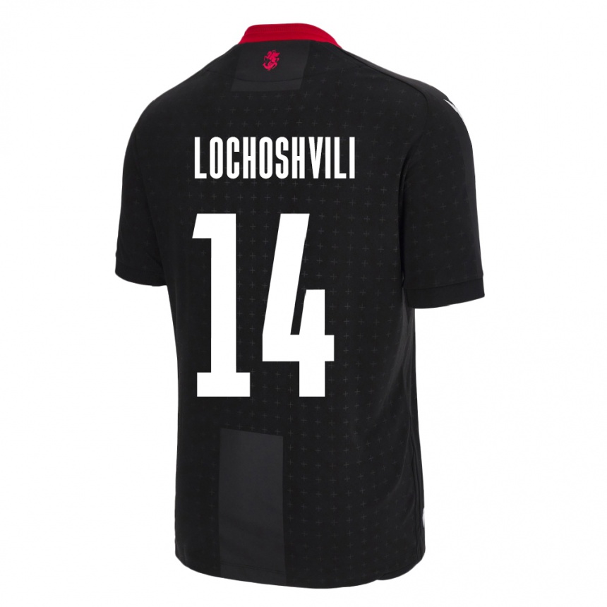 Niño Fútbol Camiseta Georgia Luka Lochoshvili #14 Negro 2ª Equipación 24-26