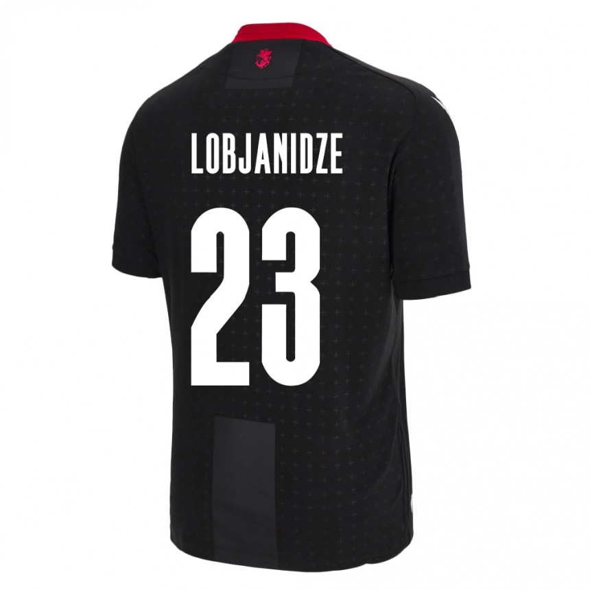 Niño Fútbol Camiseta Georgia Saba Lobjanidze #23 Negro 2ª Equipación 24-26