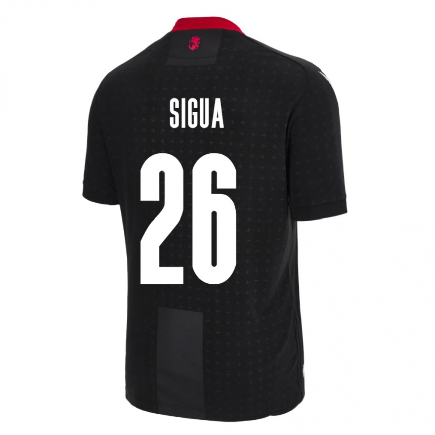 Niño Fútbol Camiseta Georgia Gabriel Sigua #26 Negro 2ª Equipación 24-26