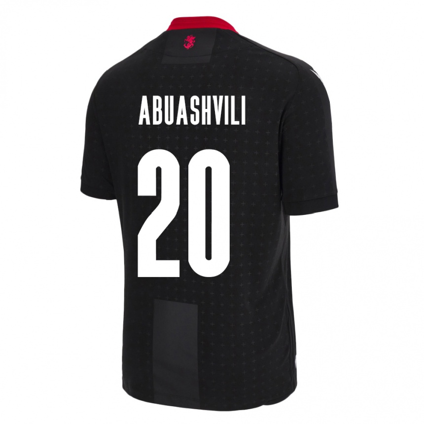 Niño Fútbol Camiseta Georgia Giorgi Abuashvili #20 Negro 2ª Equipación 24-26