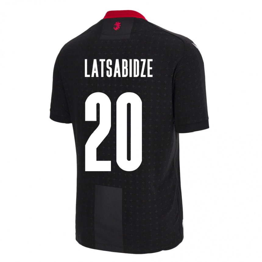 Niño Fútbol Camiseta Georgia Luka Latsabidze #20 Negro 2ª Equipación 24-26