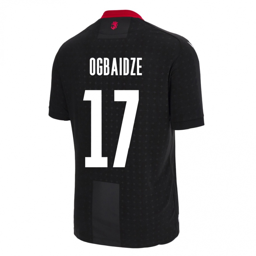 Niño Fútbol Camiseta Georgia Shalva Ogbaidze #17 Negro 2ª Equipación 24-26