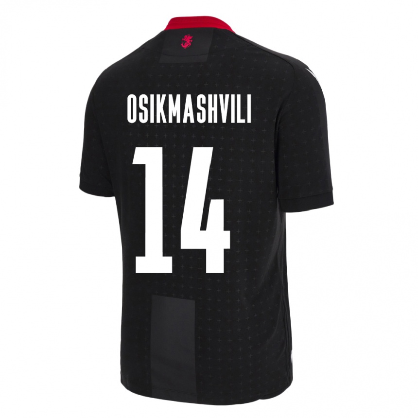 Niño Fútbol Camiseta Georgia Levan Osikmashvili #14 Negro 2ª Equipación 24-26