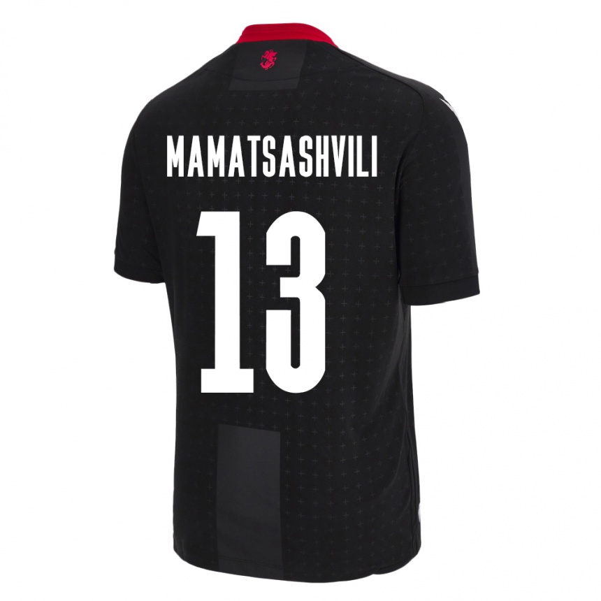 Niño Fútbol Camiseta Georgia Saba Mamatsashvili #13 Negro 2ª Equipación 24-26