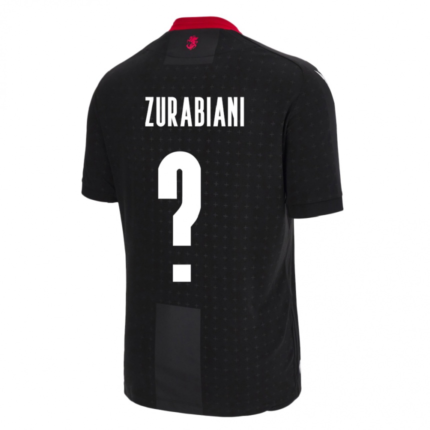 Niño Fútbol Camiseta Georgia Davit Zurabiani #0 Negro 2ª Equipación 24-26