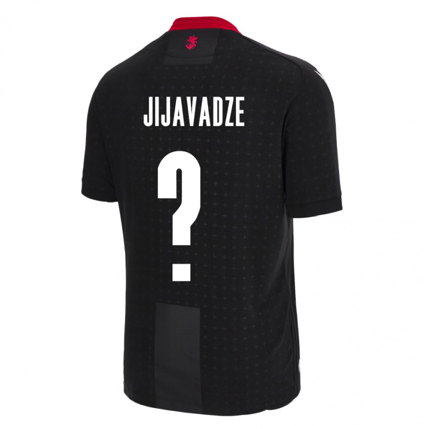 Niño Fútbol Camiseta Georgia Erekle Jijavadze #0 Negro 2ª Equipación 24-26