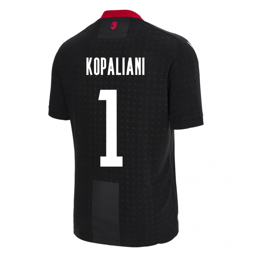 Niño Fútbol Camiseta Georgia Soso Kopaliani #1 Negro 2ª Equipación 24-26