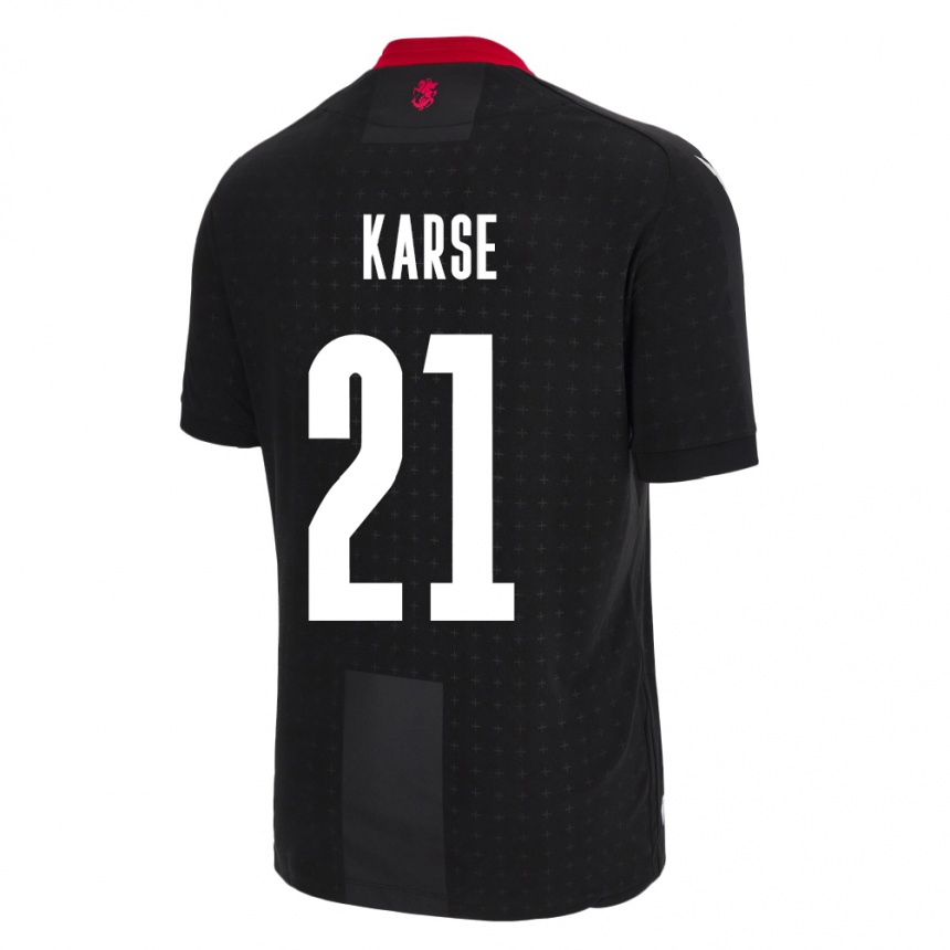 Niño Fútbol Camiseta Georgia Karse #21 Negro 2ª Equipación 24-26