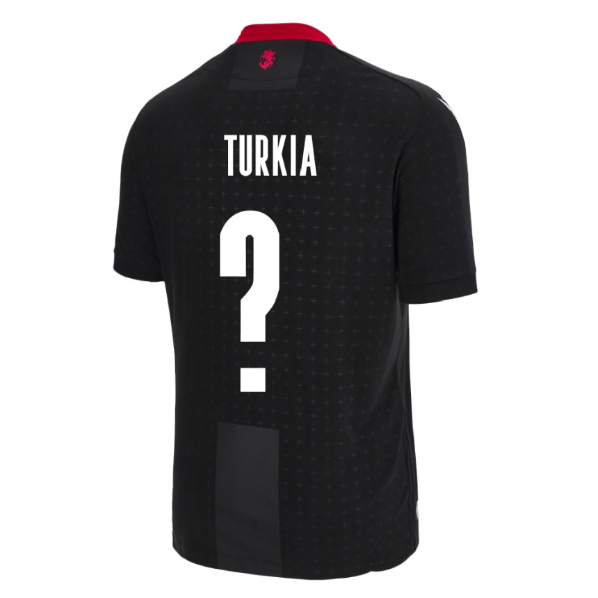 Niño Fútbol Camiseta Georgia Aleksandre Turkia #0 Negro 2ª Equipación 24-26