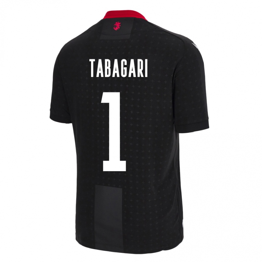 Niño Fútbol Camiseta Georgia Eka Tabagari #1 Negro 2ª Equipación 24-26