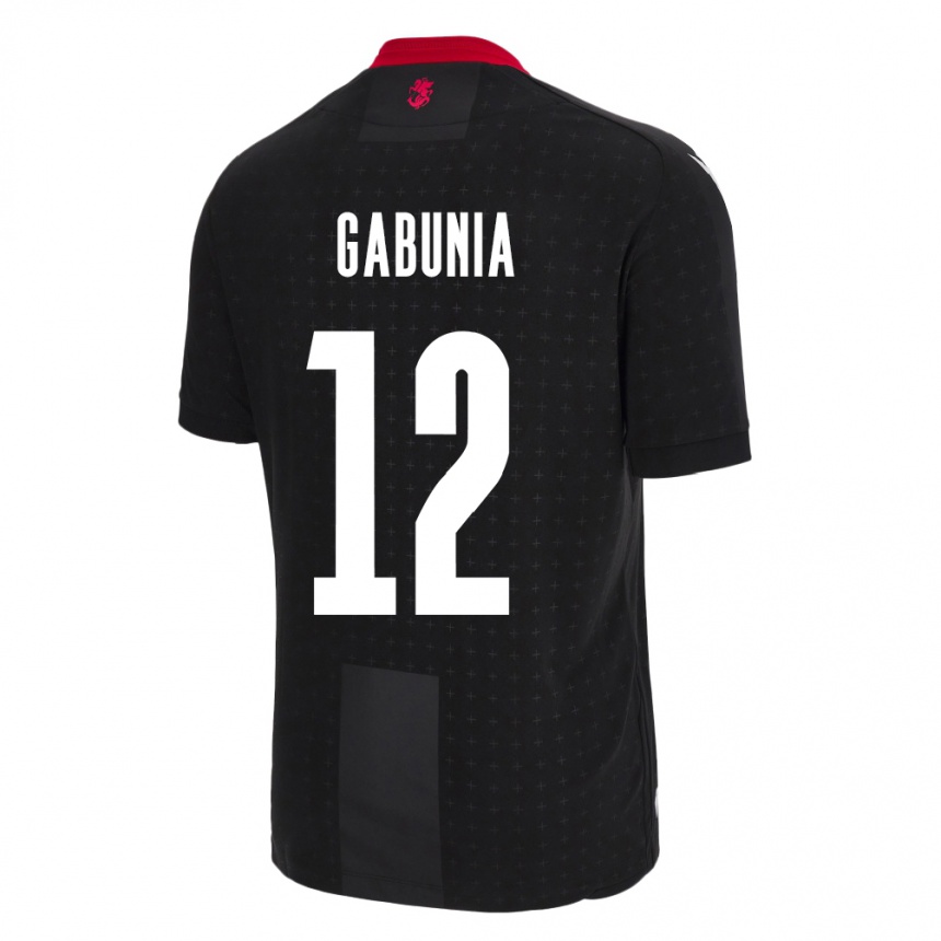 Niño Fútbol Camiseta Georgia Tatia Gabunia #12 Negro 2ª Equipación 24-26