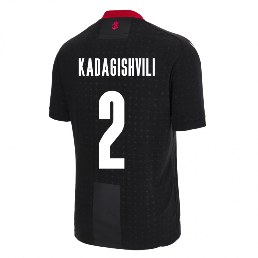 Niño Fútbol Camiseta Georgia Gvantsa Kadagishvili #2 Negro 2ª Equipación 24-26