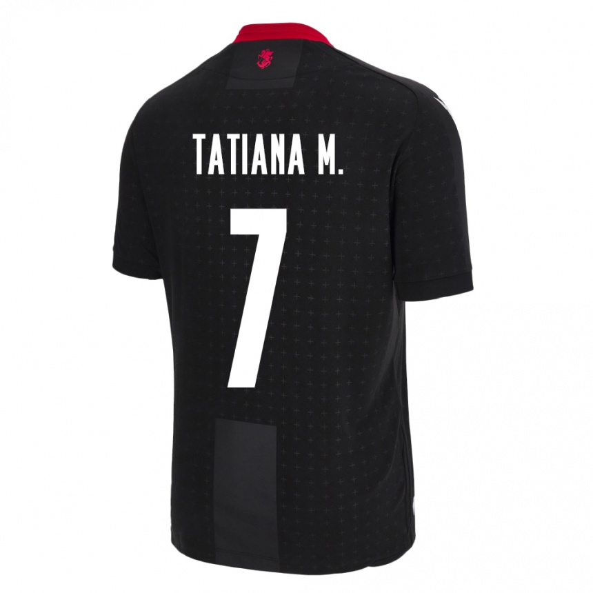 Niño Fútbol Camiseta Georgia Tatiana Matveeva #7 Negro 2ª Equipación 24-26