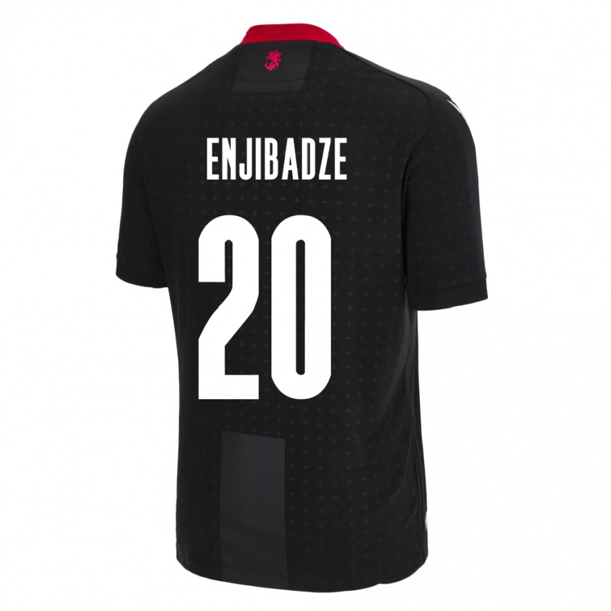 Niño Fútbol Camiseta Georgia Elene Enjibadze #20 Negro 2ª Equipación 24-26