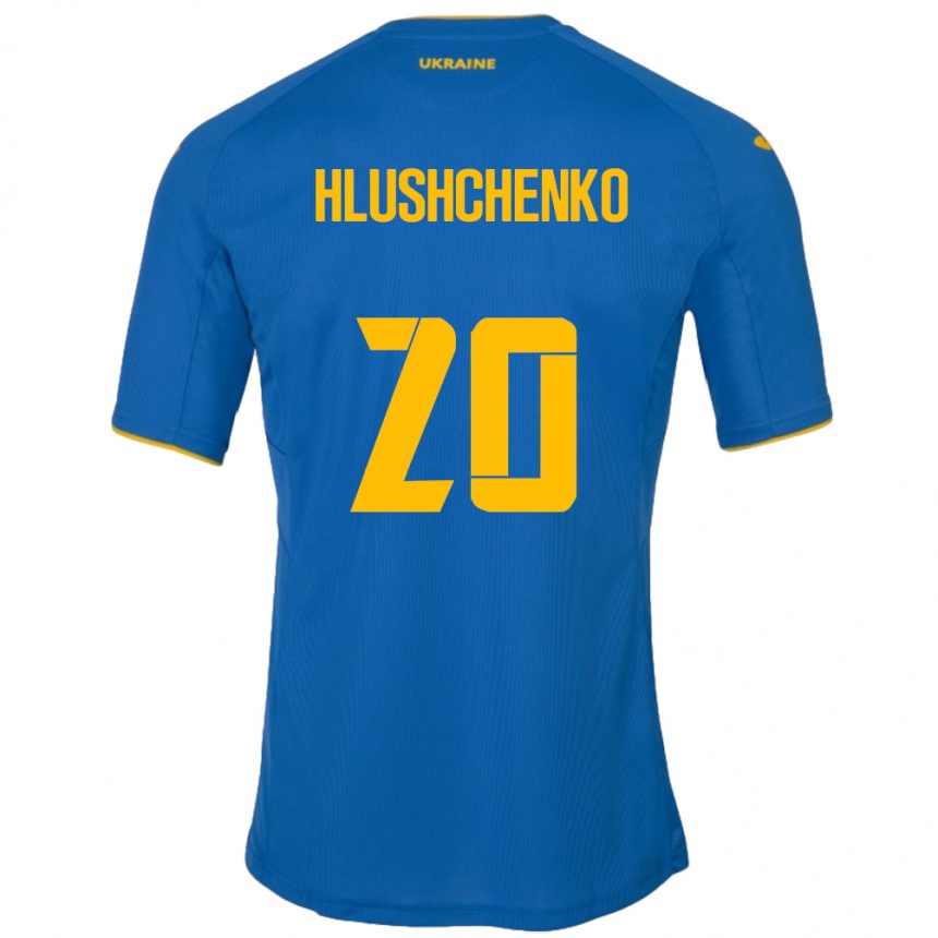 Niño Fútbol Camiseta Ucrania Inna Hlushchenko #20 Azul 2ª Equipación 24-26