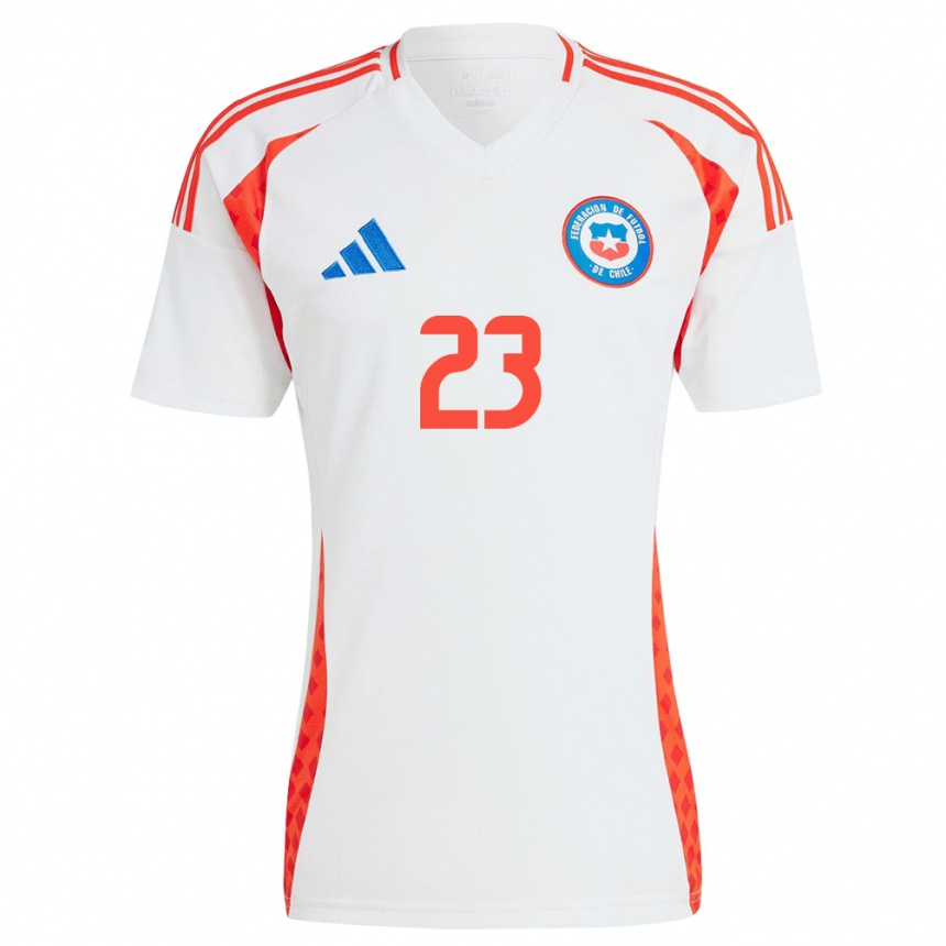 Niño Fútbol Camiseta Chile Ryann Torrero #23 Blanco 2ª Equipación 24-26