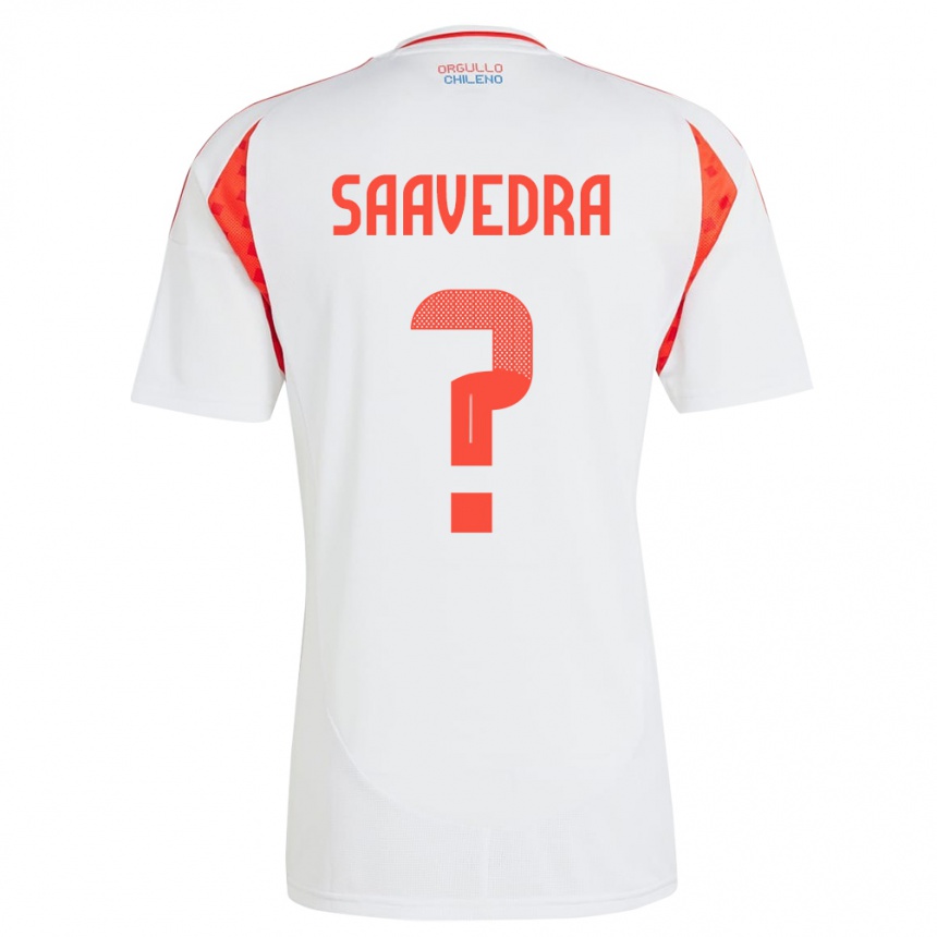 Niño Fútbol Camiseta Chile Danilo Saavedra #0 Blanco 2ª Equipación 24-26