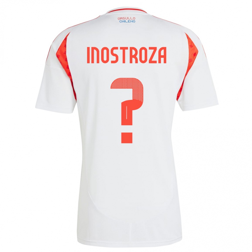 Niño Fútbol Camiseta Chile Fernando Inostroza #0 Blanco 2ª Equipación 24-26