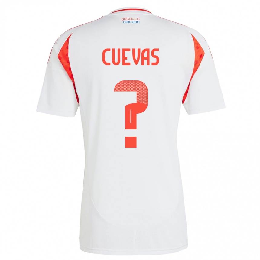 Niño Fútbol Camiseta Chile Yastin Cuevas #0 Blanco 2ª Equipación 24-26