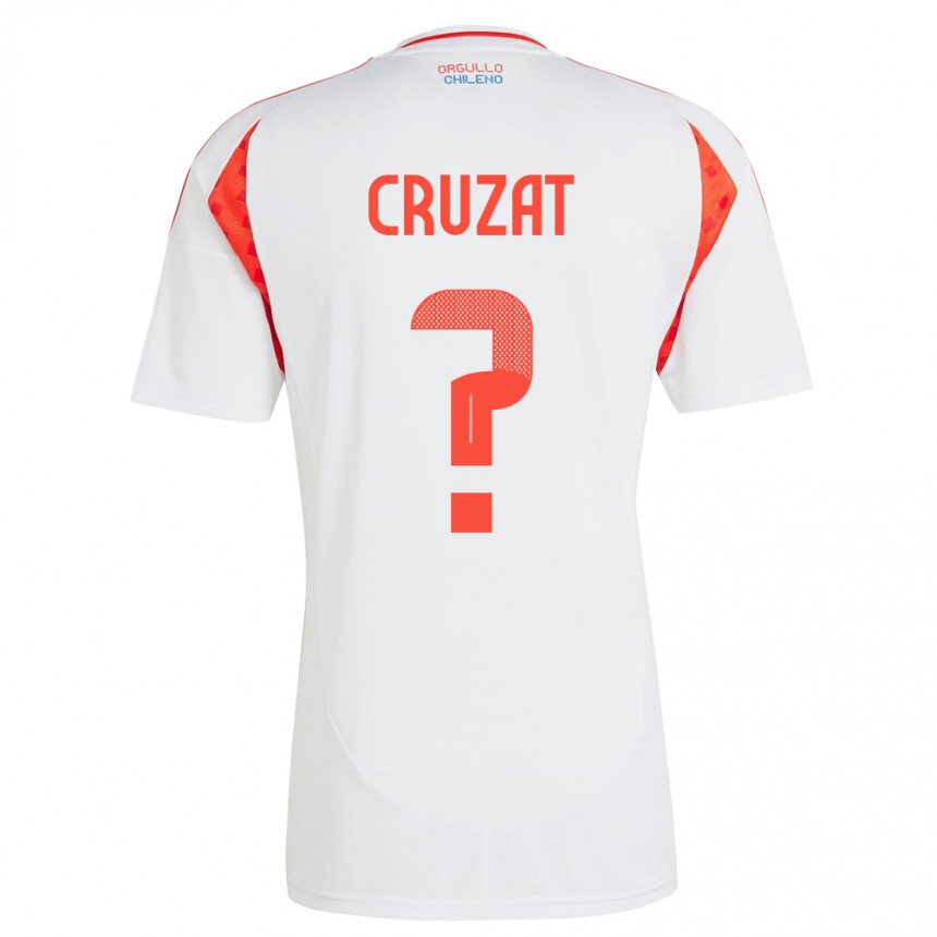 Niño Fútbol Camiseta Chile Ignacio Cruzat #0 Blanco 2ª Equipación 24-26