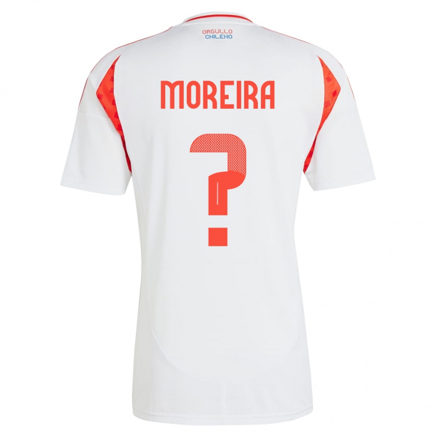 Niño Fútbol Camiseta Chile Vicente Moreira #0 Blanco 2ª Equipación 24-26