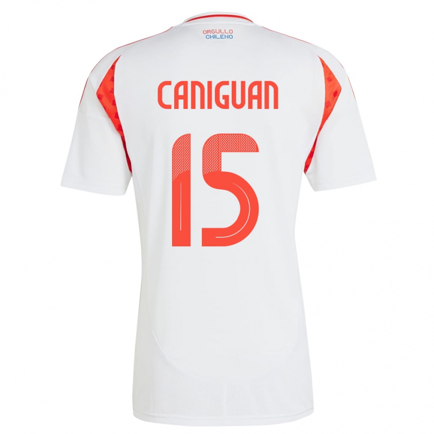 Niño Fútbol Camiseta Chile Franchesca Caniguán #15 Blanco 2ª Equipación 24-26