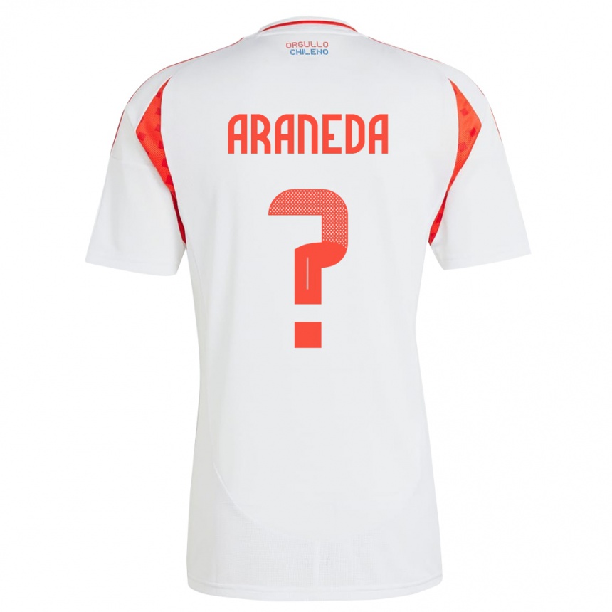 Niño Fútbol Camiseta Chile Arantxa Araneda #0 Blanco 2ª Equipación 24-26