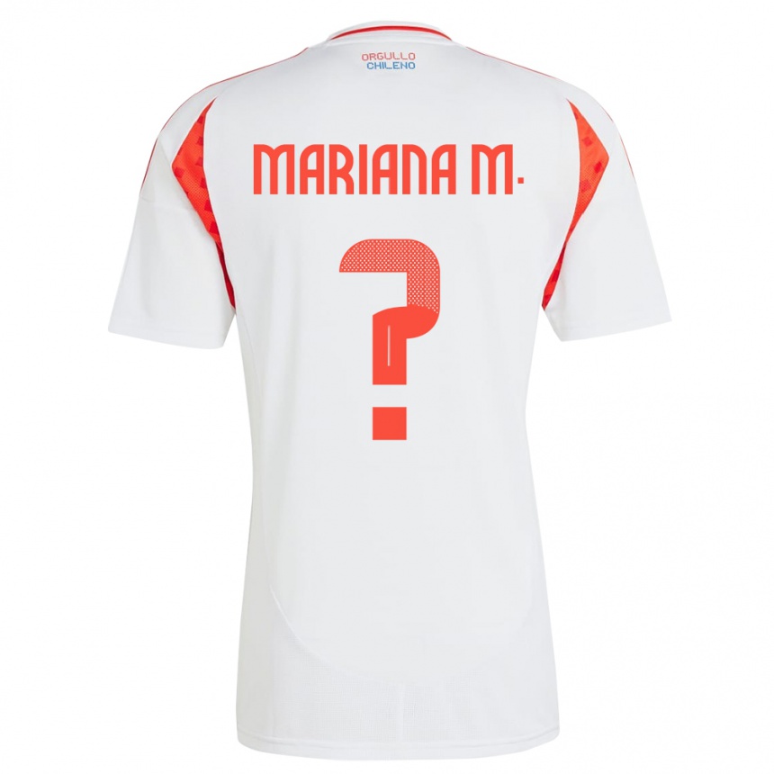 Niño Fútbol Camiseta Chile Mariana Morales #0 Blanco 2ª Equipación 24-26