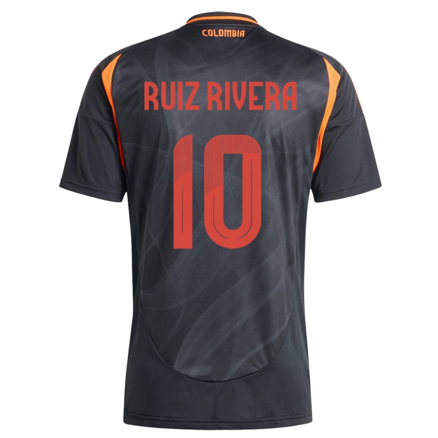 Niño Fútbol Camiseta Colombia Daniel Ruiz Rivera #10 Negro 2ª Equipación 24-26