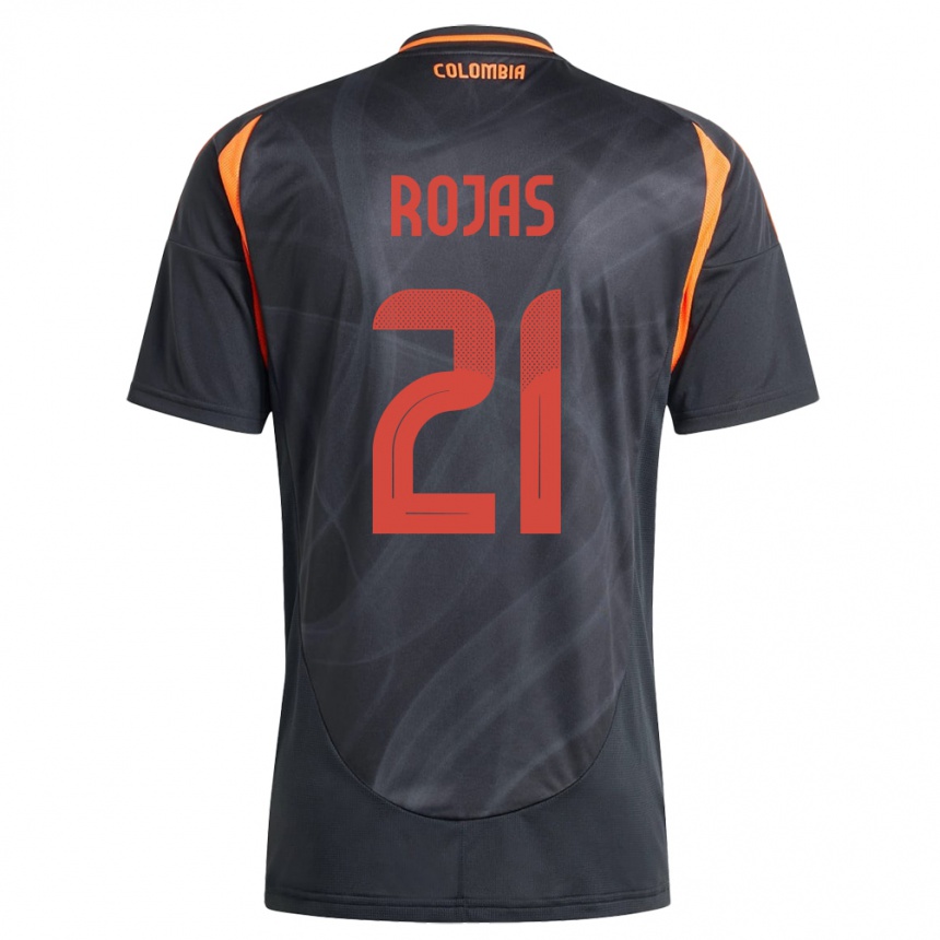 Niño Fútbol Camiseta Colombia Alexei Rojas #21 Negro 2ª Equipación 24-26