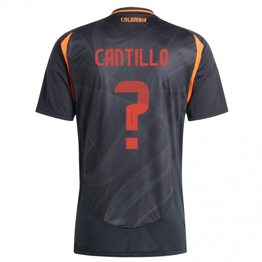 Niño Fútbol Camiseta Colombia Carlos Cantillo #0 Negro 2ª Equipación 24-26