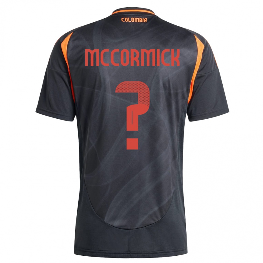 Niño Fútbol Camiseta Colombia Hollman Mccormick #0 Negro 2ª Equipación 24-26