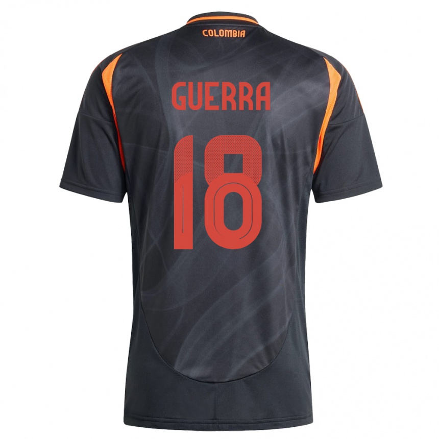 Niño Fútbol Camiseta Colombia Ingrid Guerra #18 Negro 2ª Equipación 24-26