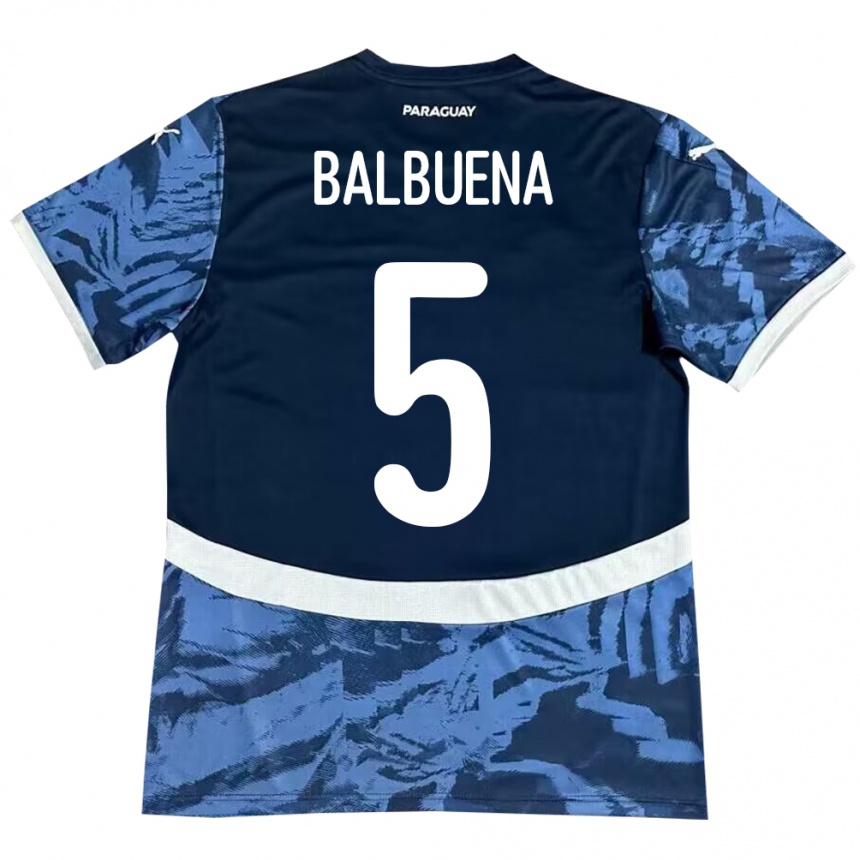 Niño Fútbol Camiseta Paraguay Fabián Balbuena #5 Azul 2ª Equipación 24-26