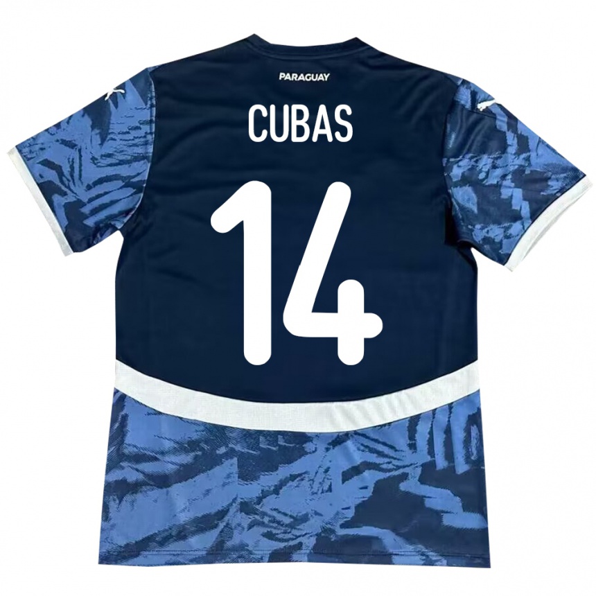 Niño Fútbol Camiseta Paraguay Andrés Cubas #14 Azul 2ª Equipación 24-26