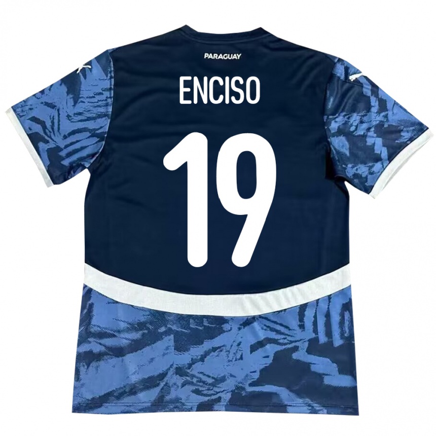 Niño Fútbol Camiseta Paraguay Julio Enciso #19 Azul 2ª Equipación 24-26