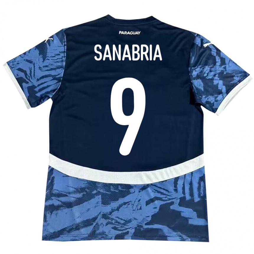 Niño Fútbol Camiseta Paraguay Antonio Sanabria #9 Azul 2ª Equipación 24-26