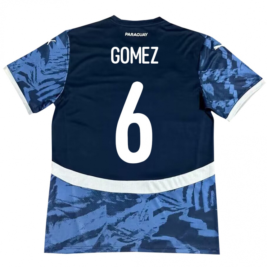 Niño Fútbol Camiseta Paraguay Marcos Gómez #6 Azul 2ª Equipación 24-26