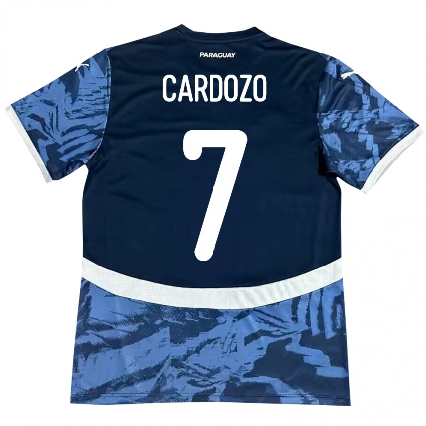 Niño Fútbol Camiseta Paraguay Fernando Cardozo #7 Azul 2ª Equipación 24-26