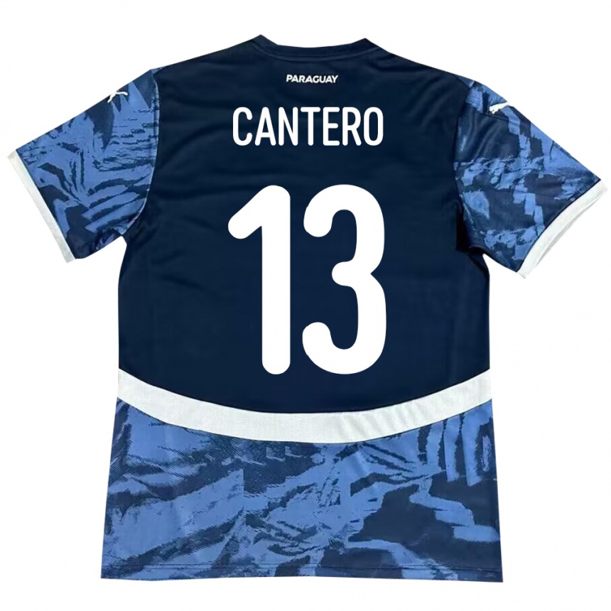 Niño Fútbol Camiseta Paraguay Alexis Cantero #13 Azul 2ª Equipación 24-26