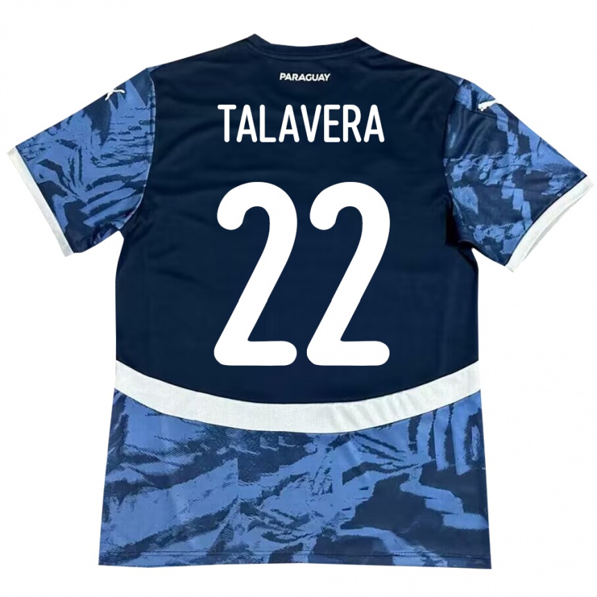 Niño Fútbol Camiseta Paraguay Javier Talavera #22 Azul 2ª Equipación 24-26