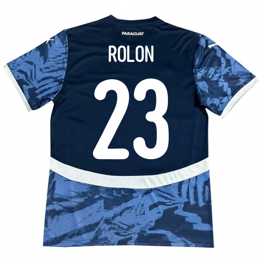 Niño Fútbol Camiseta Paraguay Luis Rolón #23 Azul 2ª Equipación 24-26