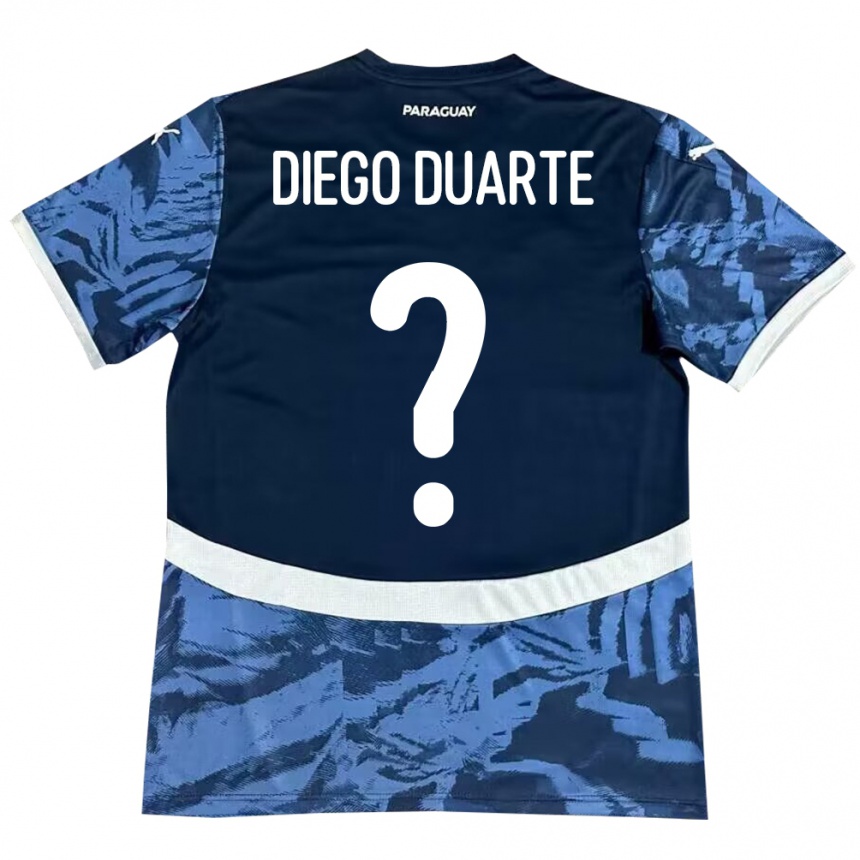 Niño Fútbol Camiseta Paraguay Diego Duarte #0 Azul 2ª Equipación 24-26