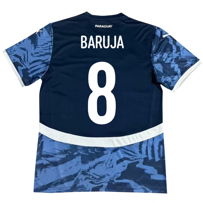 Niño Fútbol Camiseta Paraguay Fabrizio Baruja #8 Azul 2ª Equipación 24-26