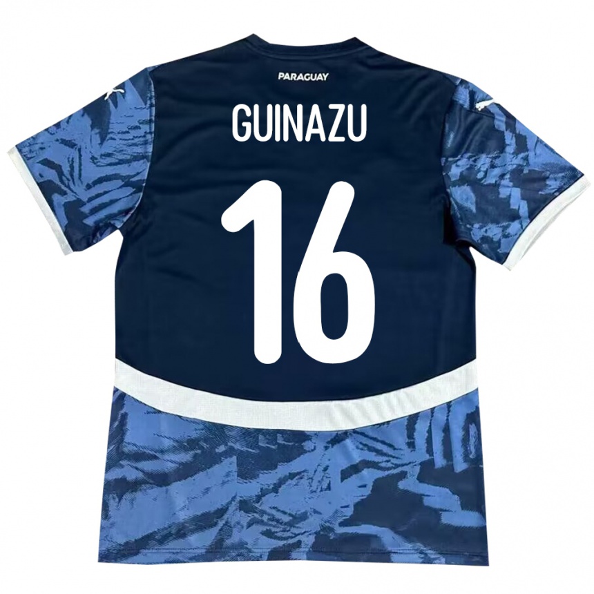 Niño Fútbol Camiseta Paraguay Lucas Guiñazú #16 Azul 2ª Equipación 24-26