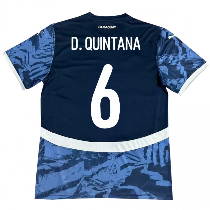 Niño Fútbol Camiseta Paraguay Dulce Quintana #6 Azul 2ª Equipación 24-26